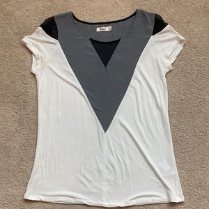 Aiko silk and rayon panel t-shirt